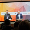 Arbetsgivarnas representanter på presskonferensen om nytt Industriavtal