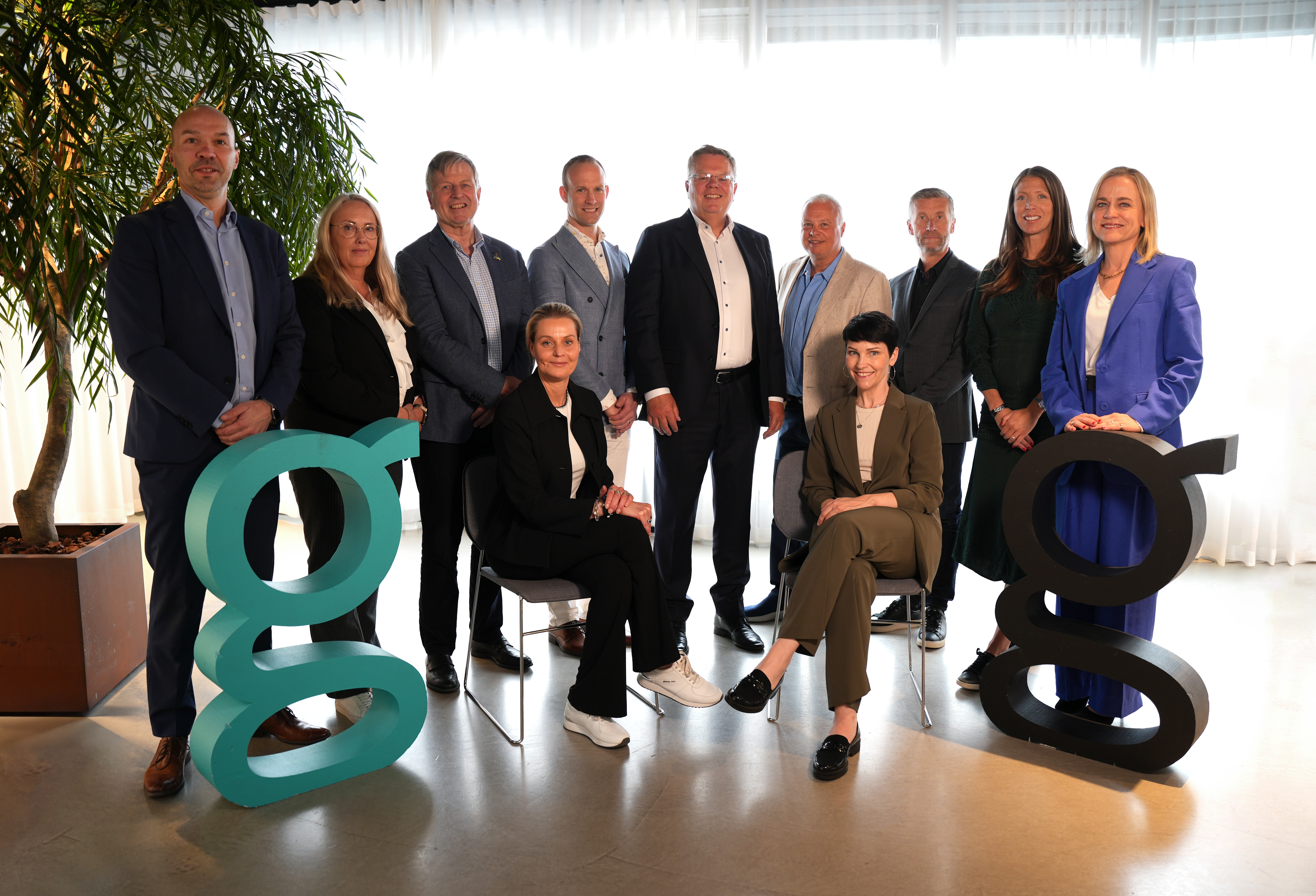 Gruppbild på Grafiska Företagens styrelse 2025-2026.